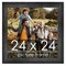 24x24 Wide Barnwood Picture Frame with UV-Resistant Acrylic & Acid Free Backing, Available in 6 Paint Finishes - Grey, Brown, White, and Black